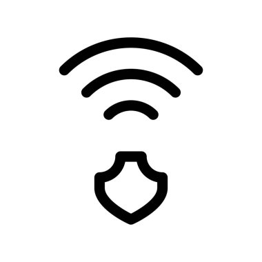 Beyaz arkaplanda Wifi simgesi, vektör illüstrasyonu