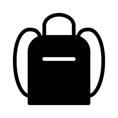 sırt çantası simgesi, vektör illüstrasyonu