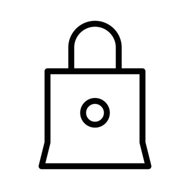 Alışveriş poşeti simgesi, vektör illüstrasyonu