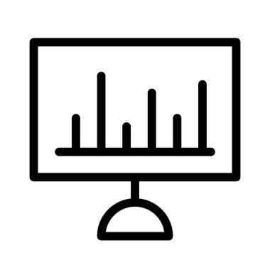 İstatistik analiz simgesi, vektör illüstrasyonu