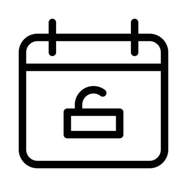 Takvim Tarihi simgesi, vektör illüstrasyonu