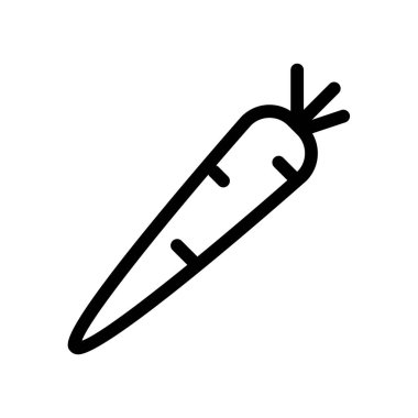 Havuç Sebze ikonu, vektör illüstrasyonu