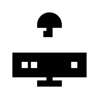 Sunucu Çalışma Ofisi İş simgesi, vektör illüstrasyonu