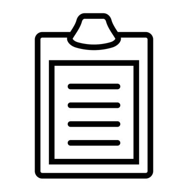 Beyaz arkaplan üzerindeki kontrol listesi simgesi, vektör illüstrasyonu