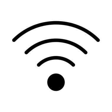 Beyaz arkaplanda Wifi simgesi, vektör illüstrasyonu