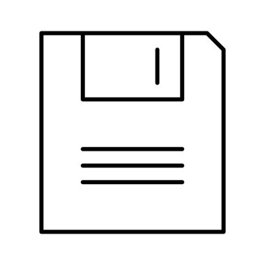 Disket Bilgisayar simgesi, vektör illüstrasyonu