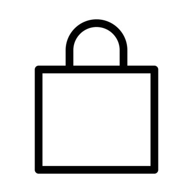 Alışveriş poşeti simgesi, vektör illüstrasyonu