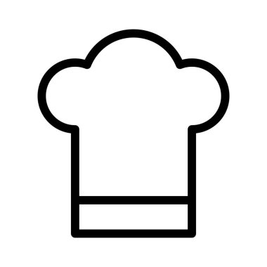  Şef Şapka simgesi, vektör illüstrasyonu