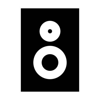 Hoparlör kutusu Müzik simgesi, vektör illüstrasyonu