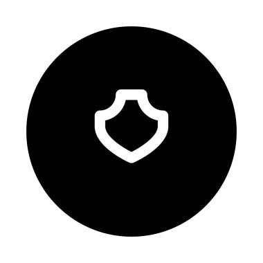 Beyaz arkaplanda Çember Kalkanı simgesi, vektör illüstrasyonu