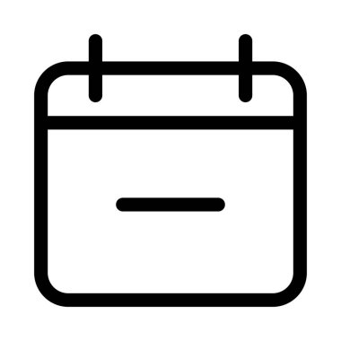 Takvim Tarih simgesi, vektör illüstrasyonunu sil