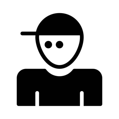 Beyaz arkaplanda herhangi bir kişi simgesi, vektör illüstrasyonu