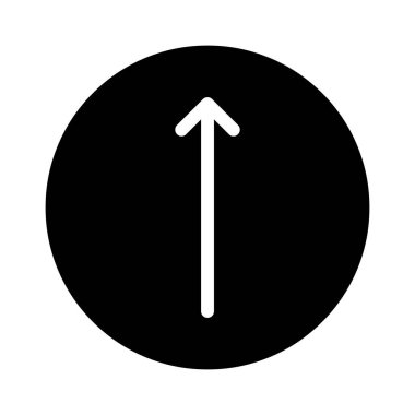 UP İnce Ok simgesi, vektör illüstrasyonu