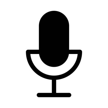 mikrofon simgesi, vektör illüstrasyonu