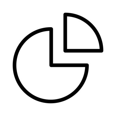 Pasta çizelgesi simgesi, vektör illüstrasyonu