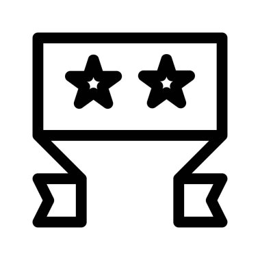  Yıldız Rozeti simgesi, vektör illüstrasyonu