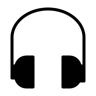 kulaklık simgesi, vektör illüstrasyonu