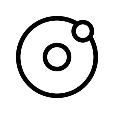  Güneş Sistemi simgesi, vektör illüstrasyonu