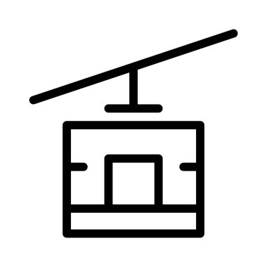 Cablecar Seyahat simgesi, vektör çizimi