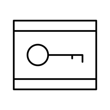 Anahtar Güvenlik simgesi, vektör illüstrasyonu