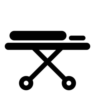 Gurney Tıbbi simgesi, vektör illüstrasyonu