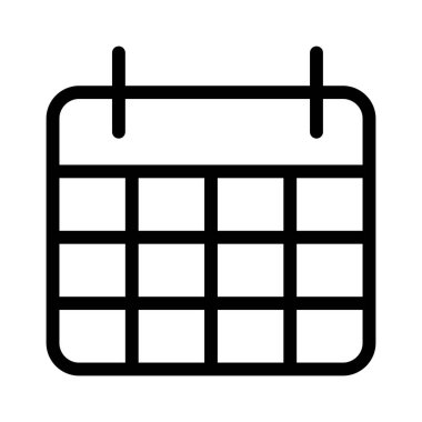 Takvim Tarihi simgesi, vektör illüstrasyonu