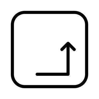 Köşedeki Sağ Ok simgesi, vektör