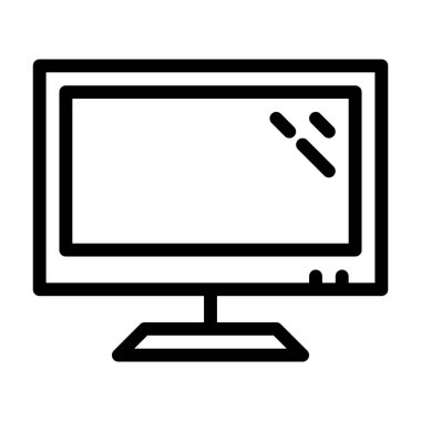 Televizyon simgesi, vektör illüstrasyonu 