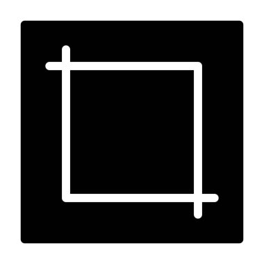 Kırp Resim simgesi, vektör illüstrasyonu