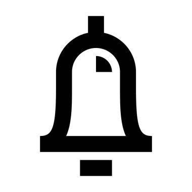 Beyaz arkaplanda alarm simgesi, vektör illüstrasyonu