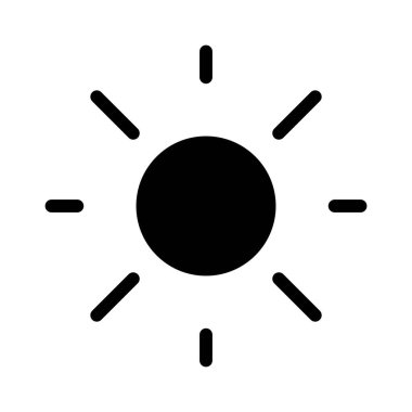 Güneş simgesi, vektör illüstrasyonu