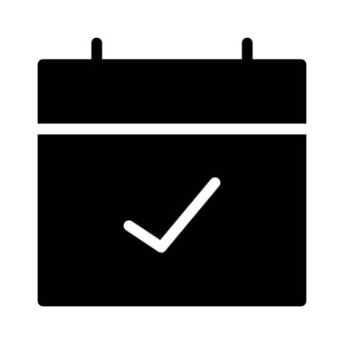 Takvim Tarihi simgesi, vektör illüstrasyonu