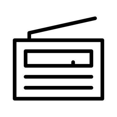 Radyo Müzik Ses simgesi, vektör illüstrasyonu