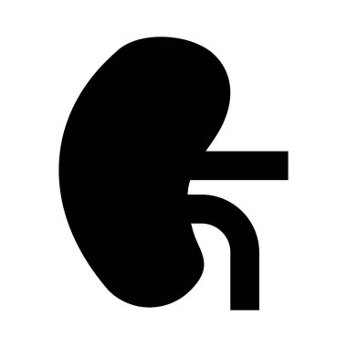 Böbrek simgesi, vektör illüstrasyonu