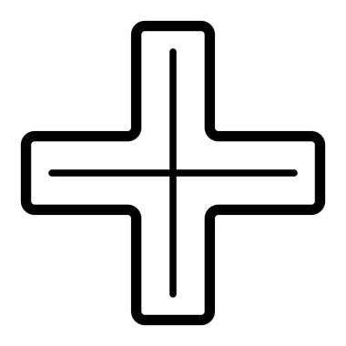 Çapraz simge, vektör çizimi