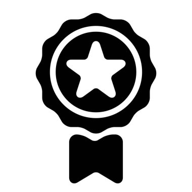 Madalya En İyi Servis simgesi, vektör illüstrasyonu