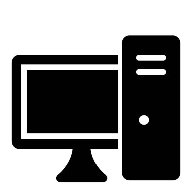 Bilgisayar Çalışma İstasyonu simgesi, vektör