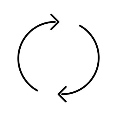 Simge, vektör illüstrasyonunu eşzamanla