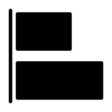 Sol Hizalama simgesi, vektör illüstrasyonu