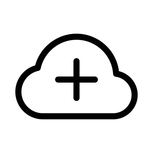 Cloud Network Icon White Background Vector Illustration — 스톡 벡터