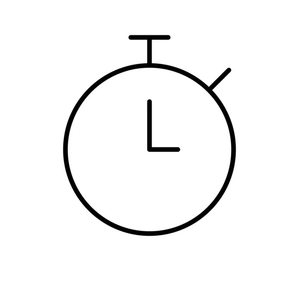 Timer Symbol Auf Weißem Hintergrund Vektorillustration — Stockvektor