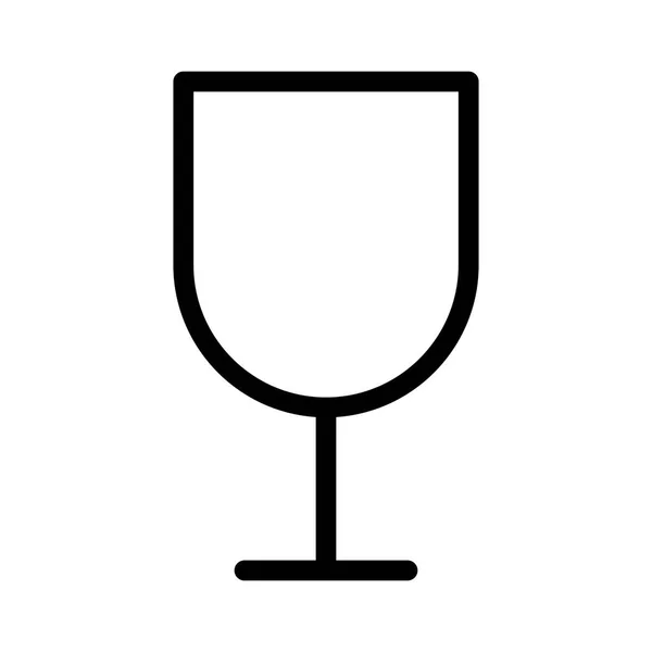 白の背景にワイングラスのアイコン ベクトルイラスト — ストックベクタ