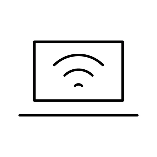 Ícone Wifi Sobre Fundo Branco Ilustração Vetorial — Vetor de Stock