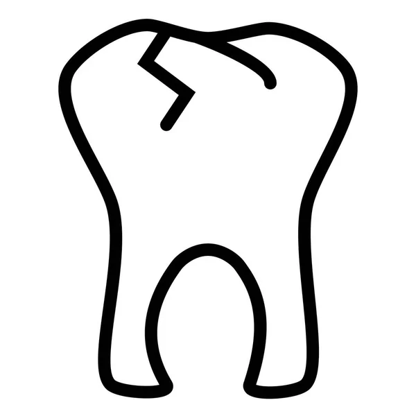 Ikona Zęba Białym Tle Ilustracja Wektora — Wektor stockowy
