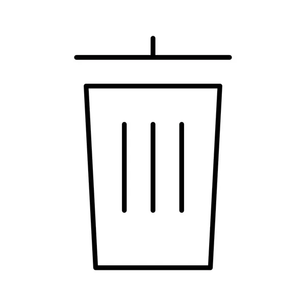 Dustbin Icono Basura Vector Ilustración — Vector de stock