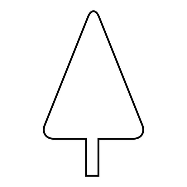Baum Symbol Auf Weißem Hintergrund Vektorillustration — Stockvektor