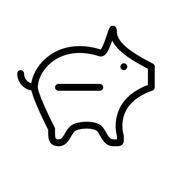 Ikona Piggy Bank Ilustracja Wektora — Wektor stockowy