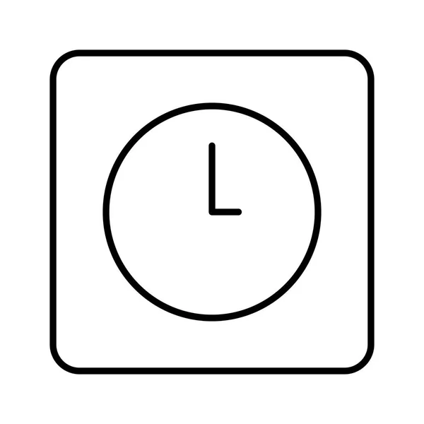 Time Clock Icon White Background Vector Illustration — Stock Vector