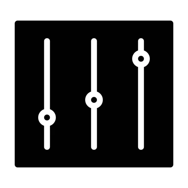 Slider Fader Mixer Symbol Vektorabbildung — Stockvektor