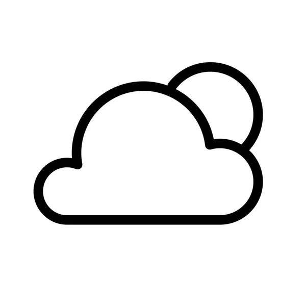 Εικονίδιο Ήλιου Cloud Διανυσματική Απεικόνιση — Διανυσματικό Αρχείο